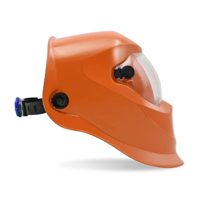Orange Self Darkening Welding Helmet Solar Cells Auto Dimming PC Protect