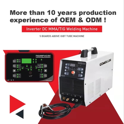 Portable IGBT technology Stick TIG MMA Welder  TIG 200P Ac/ Dc high Frequency TIG Welding Machine can weld aluminum